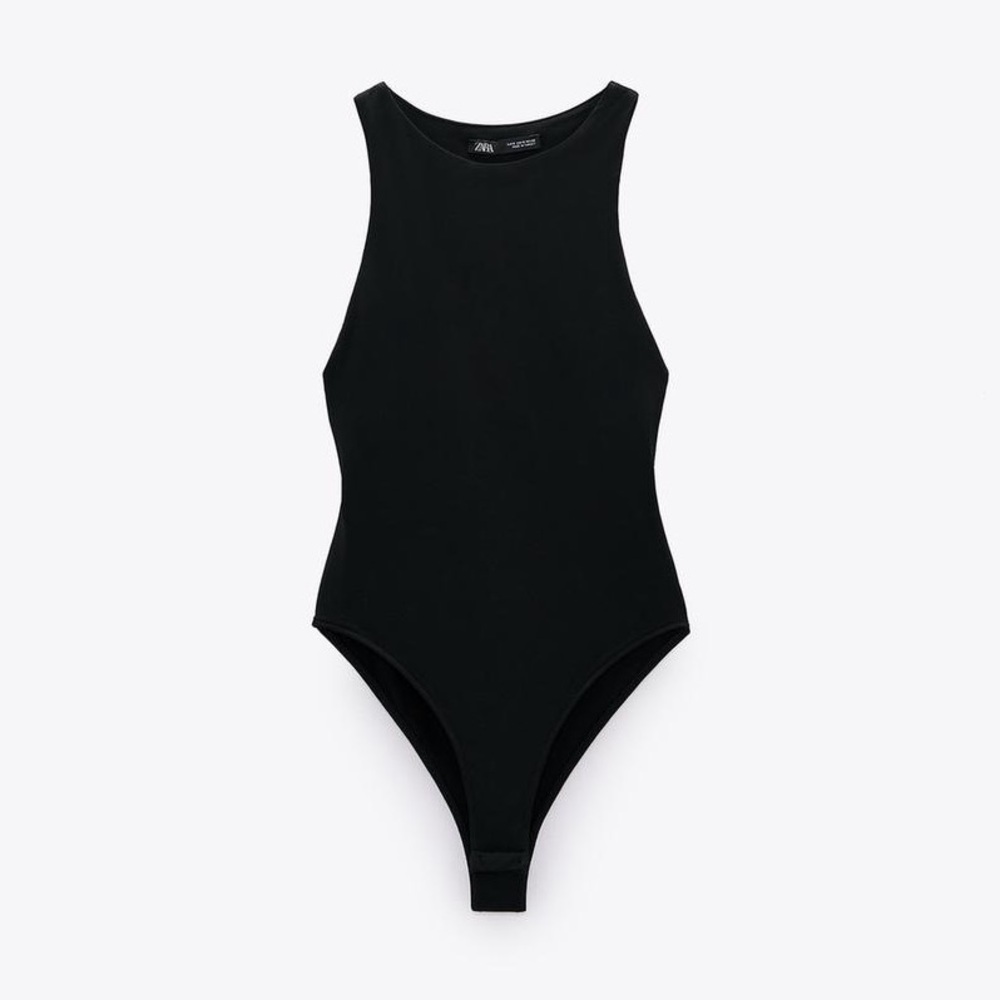 Zara Black Halter Neck Bodysuit
